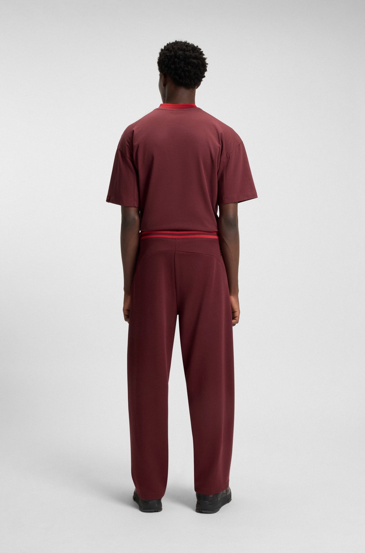 HUGO X RB OVERSIZE-FIT TRACKSUIT BOTTOMS WITH STRIPED WAISTBAND - 5