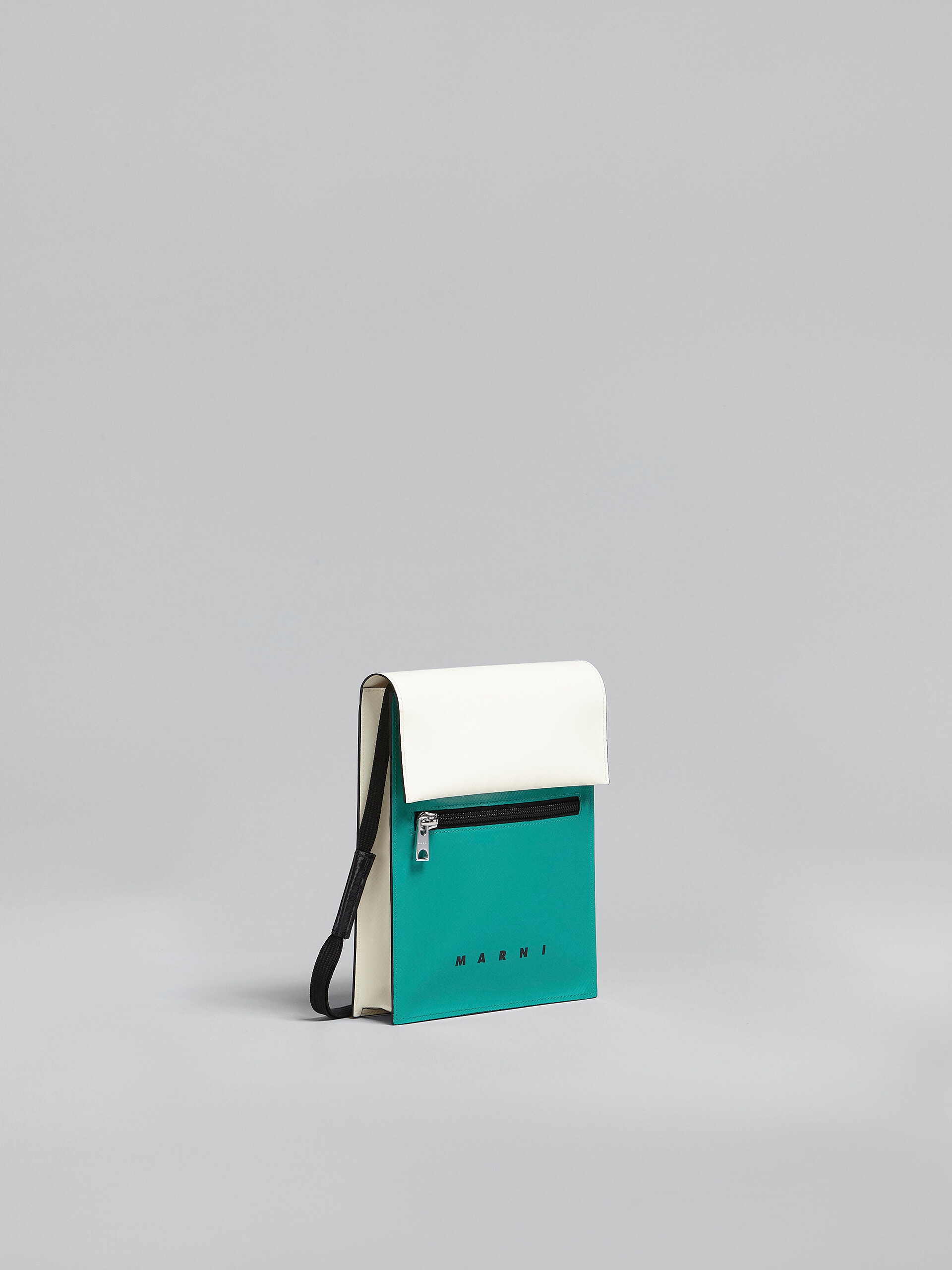 WHITE AND GREEN TRIBECA SHOULDER BAG - 5