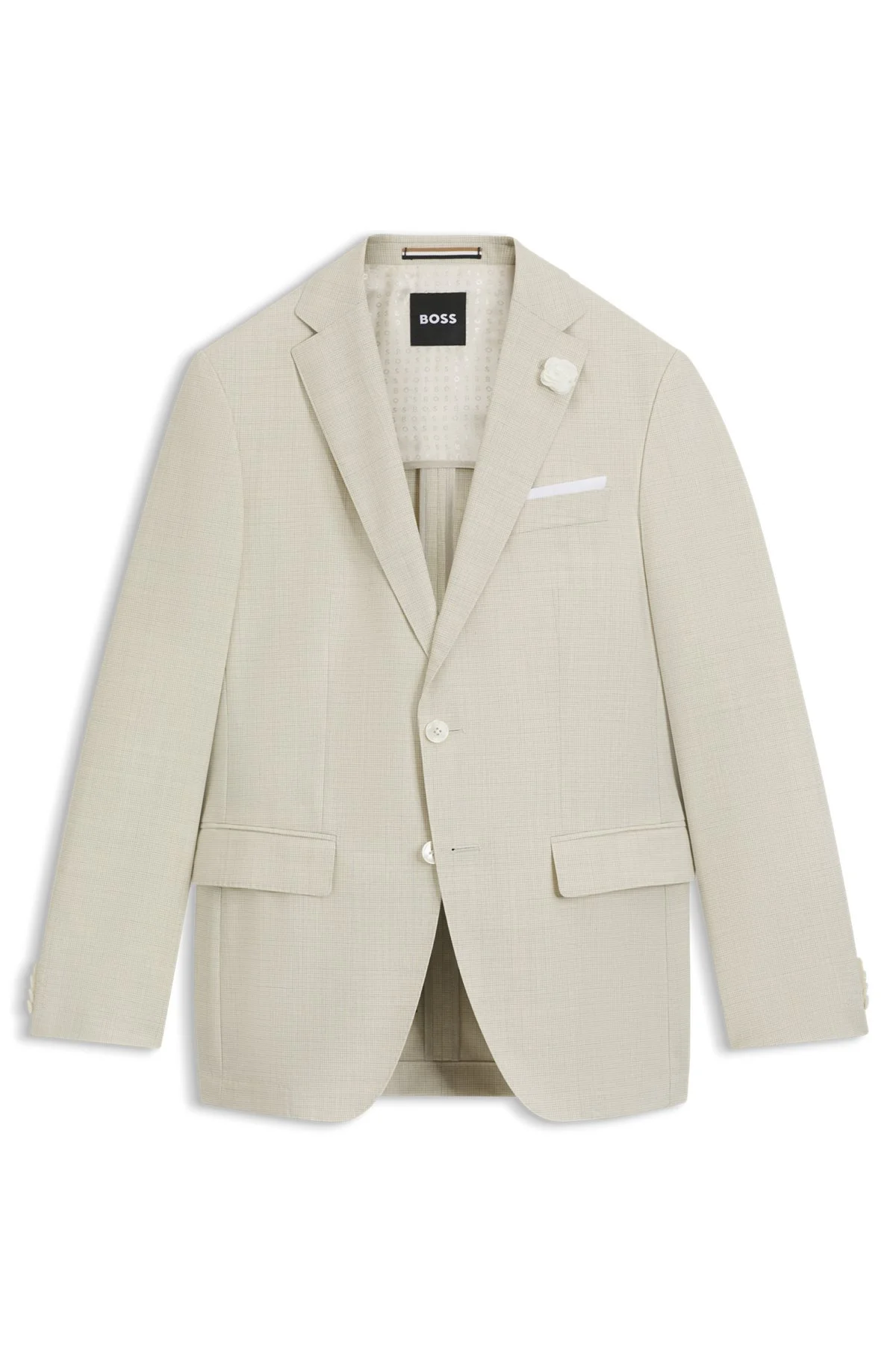 SLIM-FIT SUIT JACKET IN A PATTERNED WOOL BLEND - 1