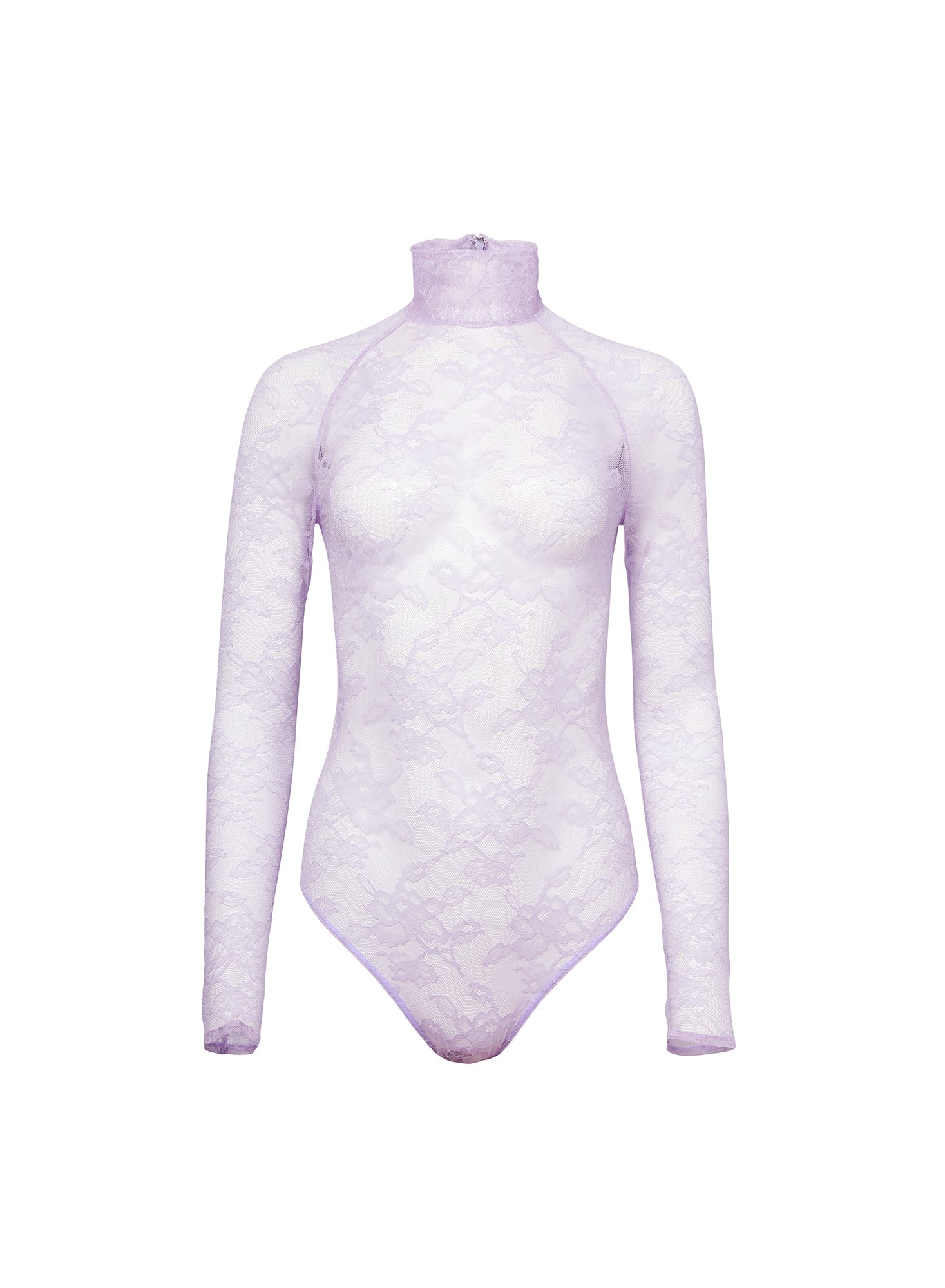 High Neck Lace Bodysuit - 1