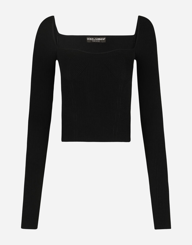 Full-fashioned viscose sweater 1