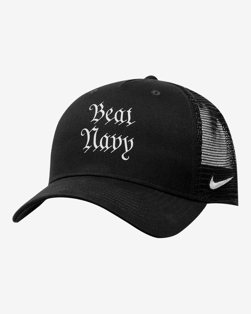 Army Rivalry Collection Beat Navy Rise Men's Nike College Trucker Adjustable Hat 1