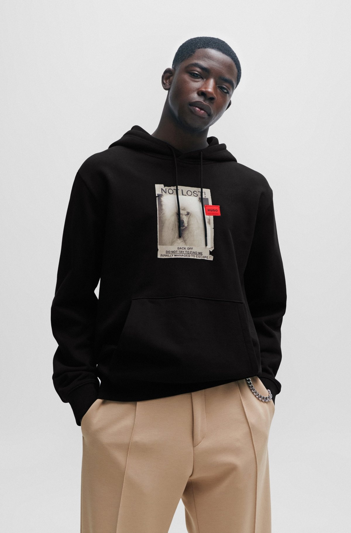 RELAXED-FIT HOODIE IN FRENCH TERRY WITH DOG ARTWORK - 2