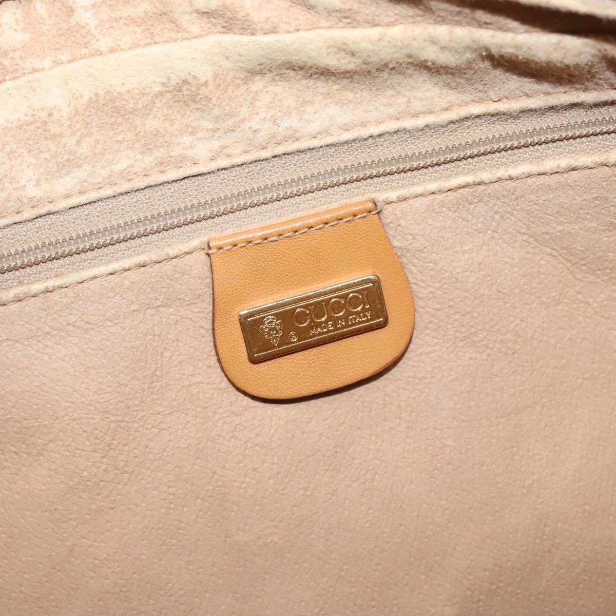 GUCCI Micro GG Supreme Hand Bag Pvc Leather Beige Gold - 16