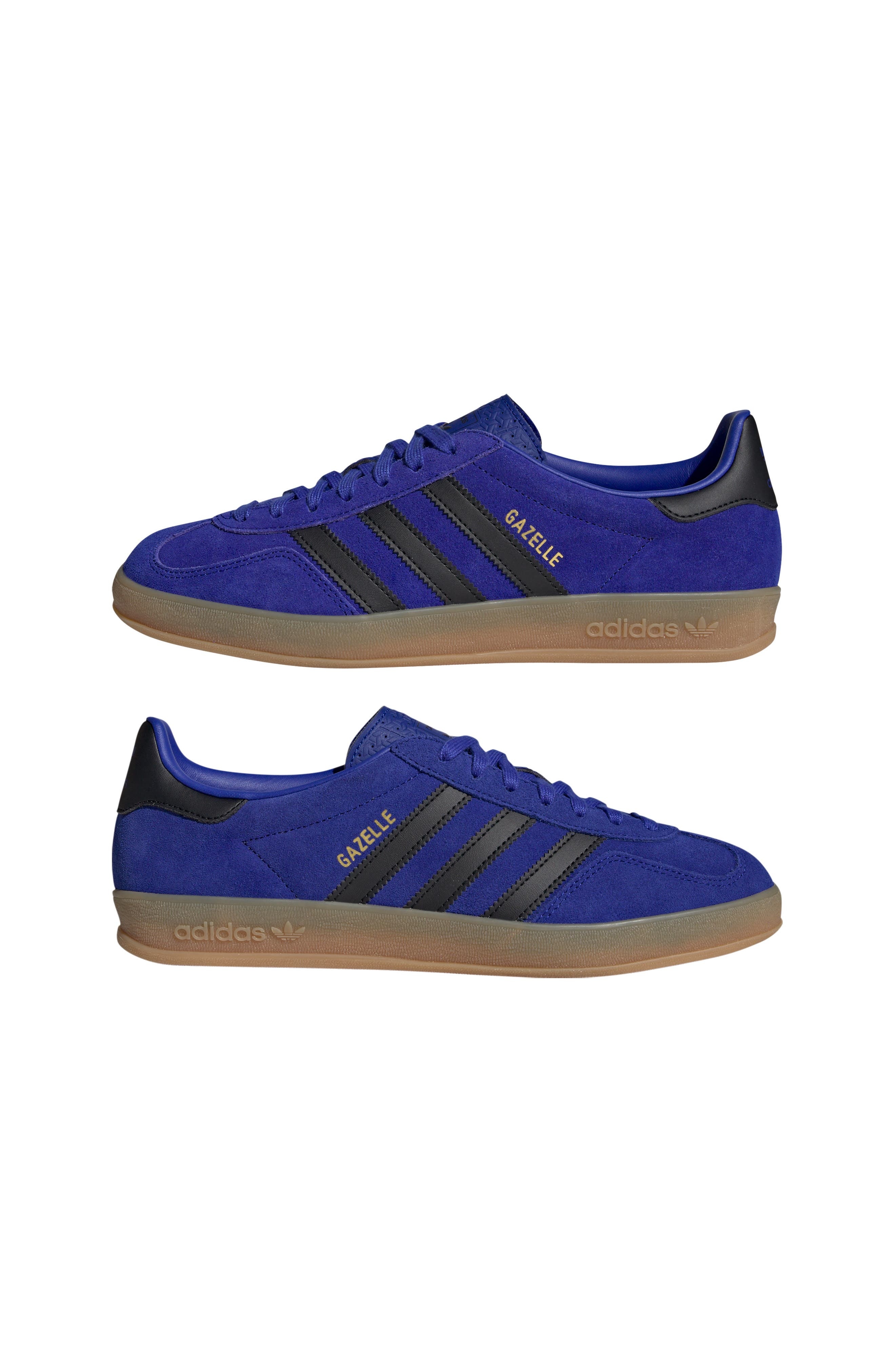 adidas Gazelle Indoor Sneaker in Lucid Blue/black/gold Metallic at Nordstrom - 7