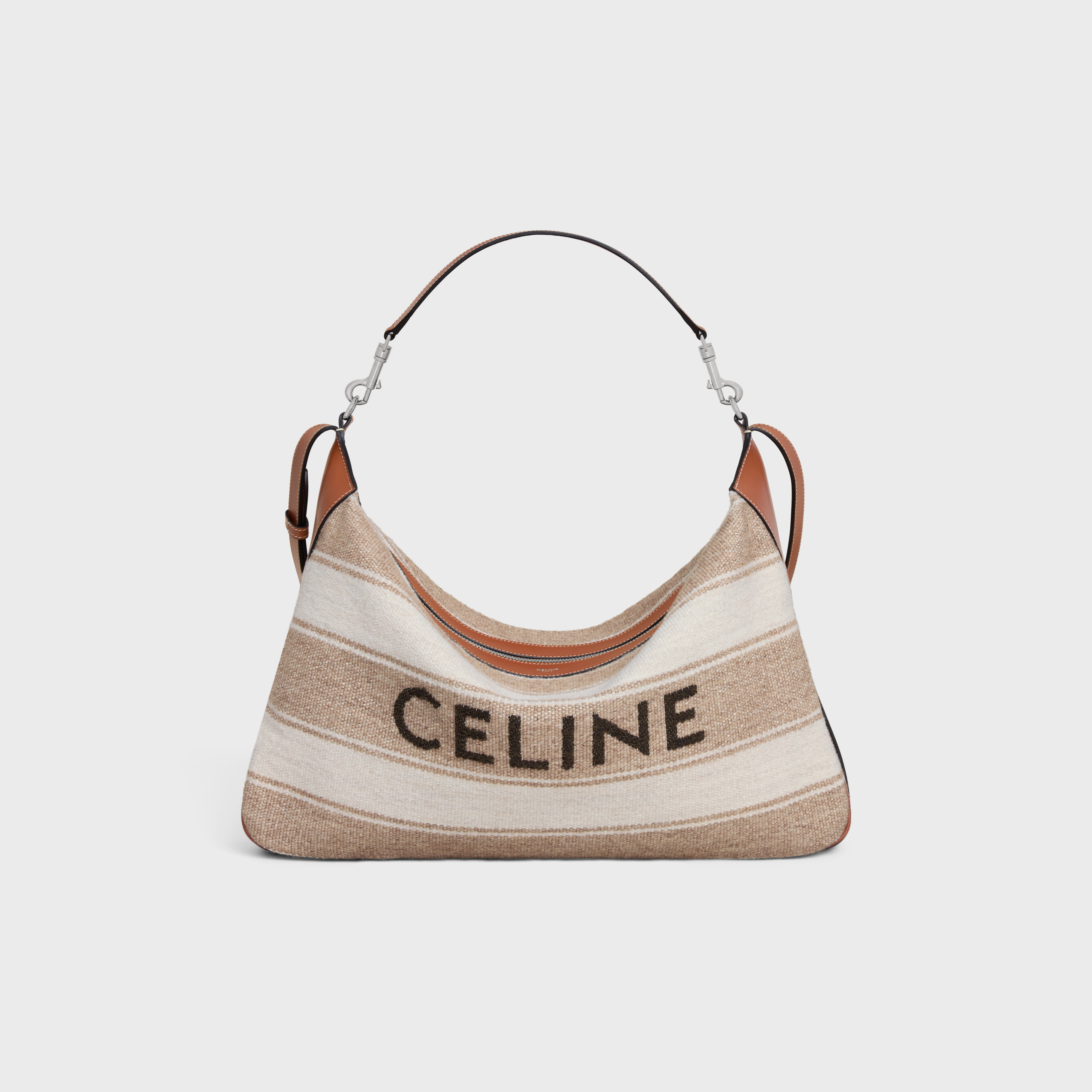 Large Strap Romy in Textile with celine jacquard and calfskin - 1