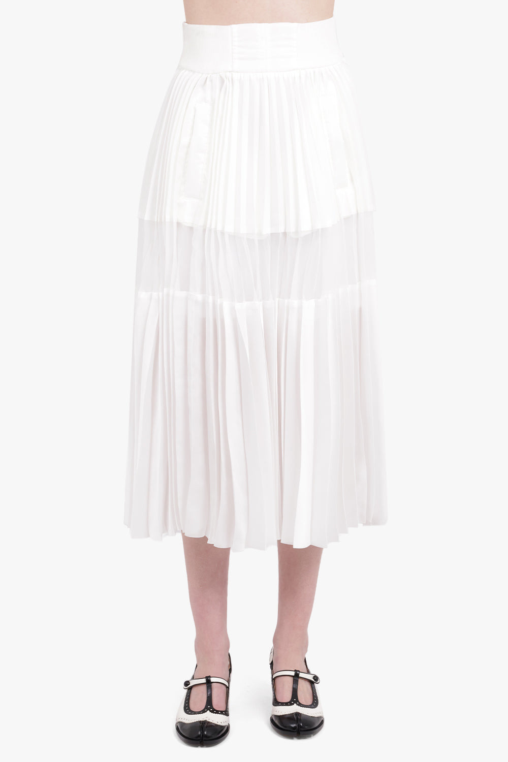 NYLON TWILL SKIRT | WHITE - 3
