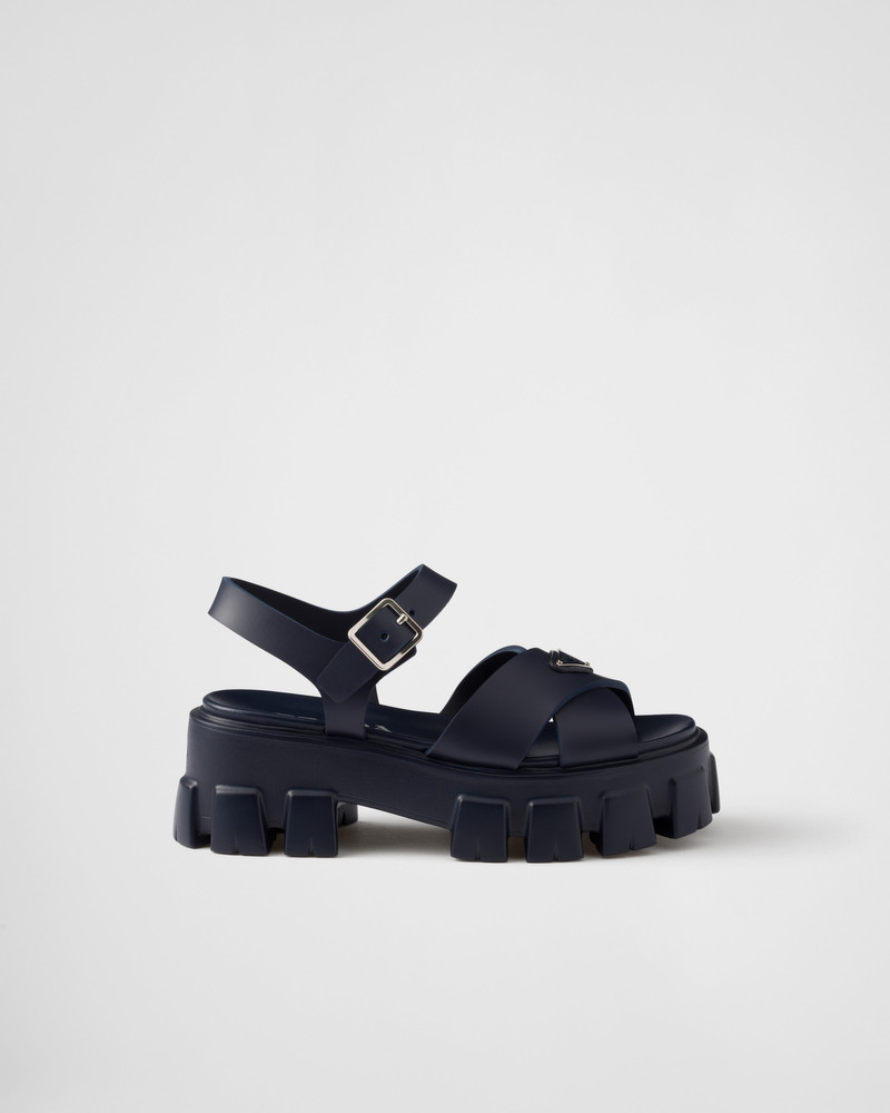 Prada Monolith rubber sandals outlook