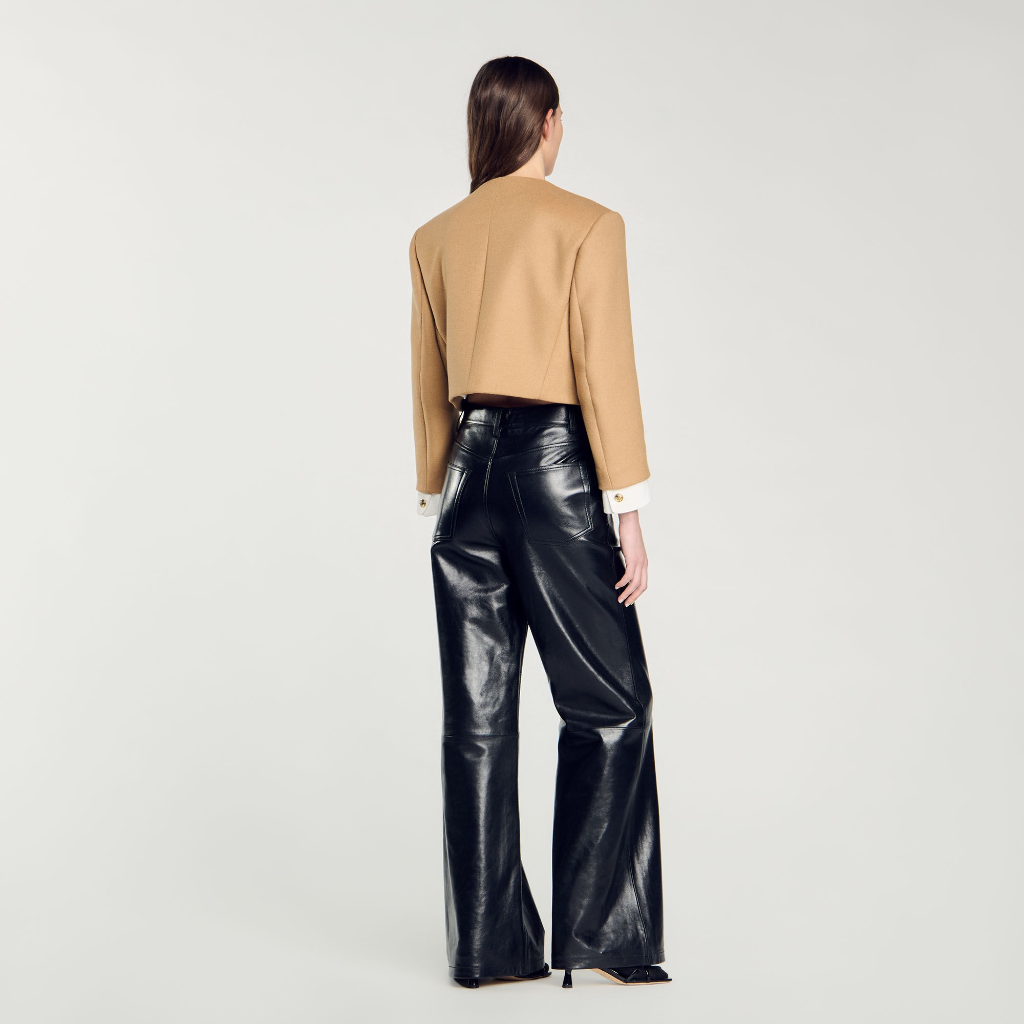 CROPPED WOOL-BLEND JACKET - 6