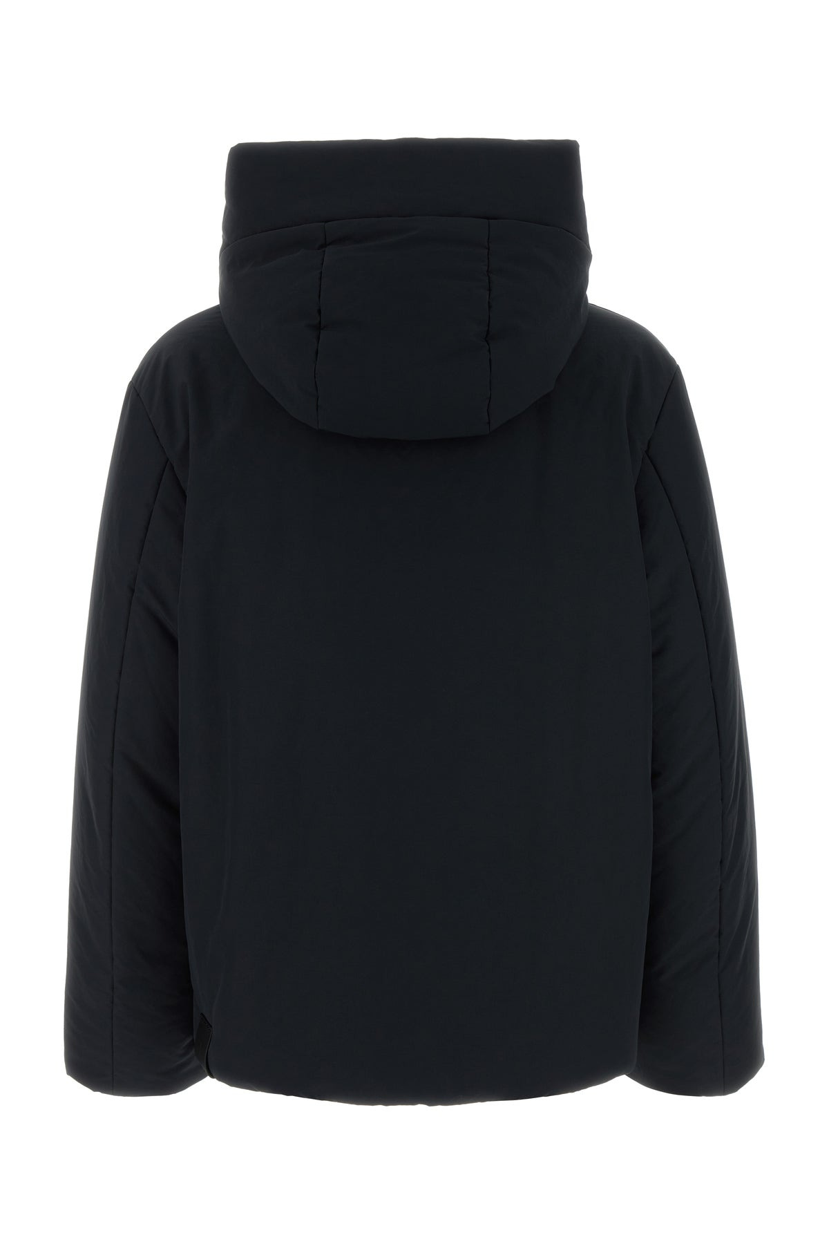 Black polyester down jacket - 2