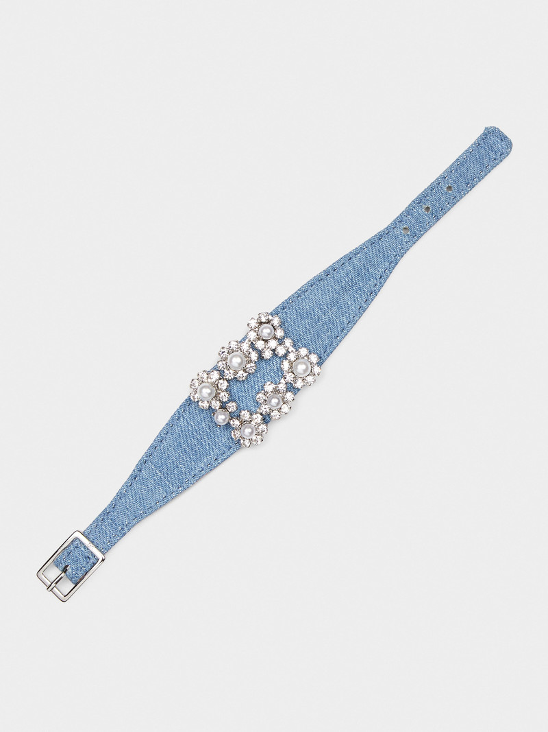 Flower Strass Pearl Buckle Bracelet 3