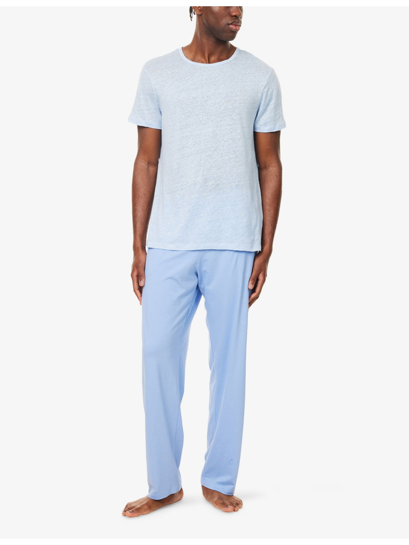 Derek Rose Jordan crewneck linen T-shirt outlook