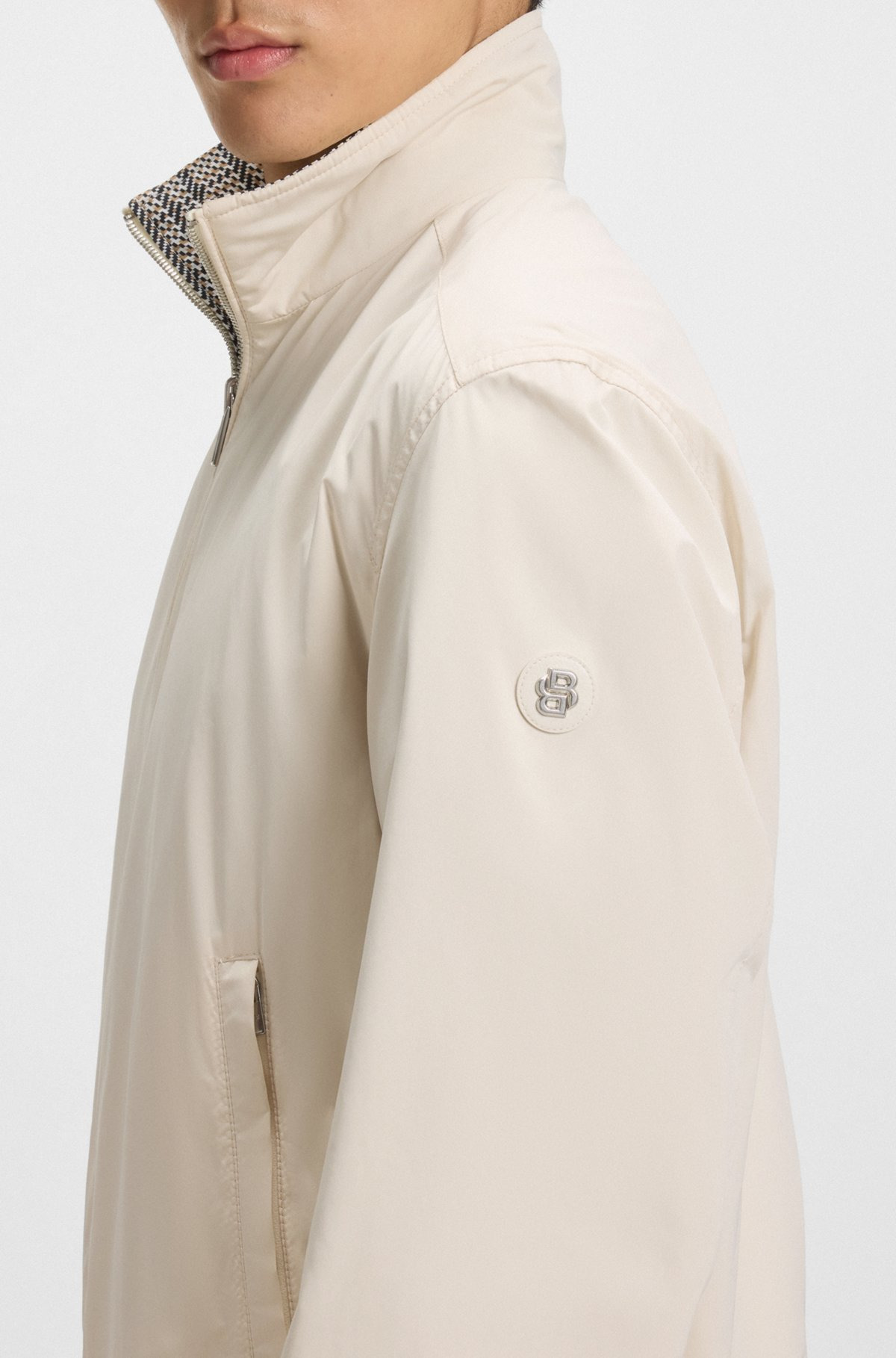 WATER-REPELLENT REVERSIBLE JACKET WITH CHECK PATTERN - 5