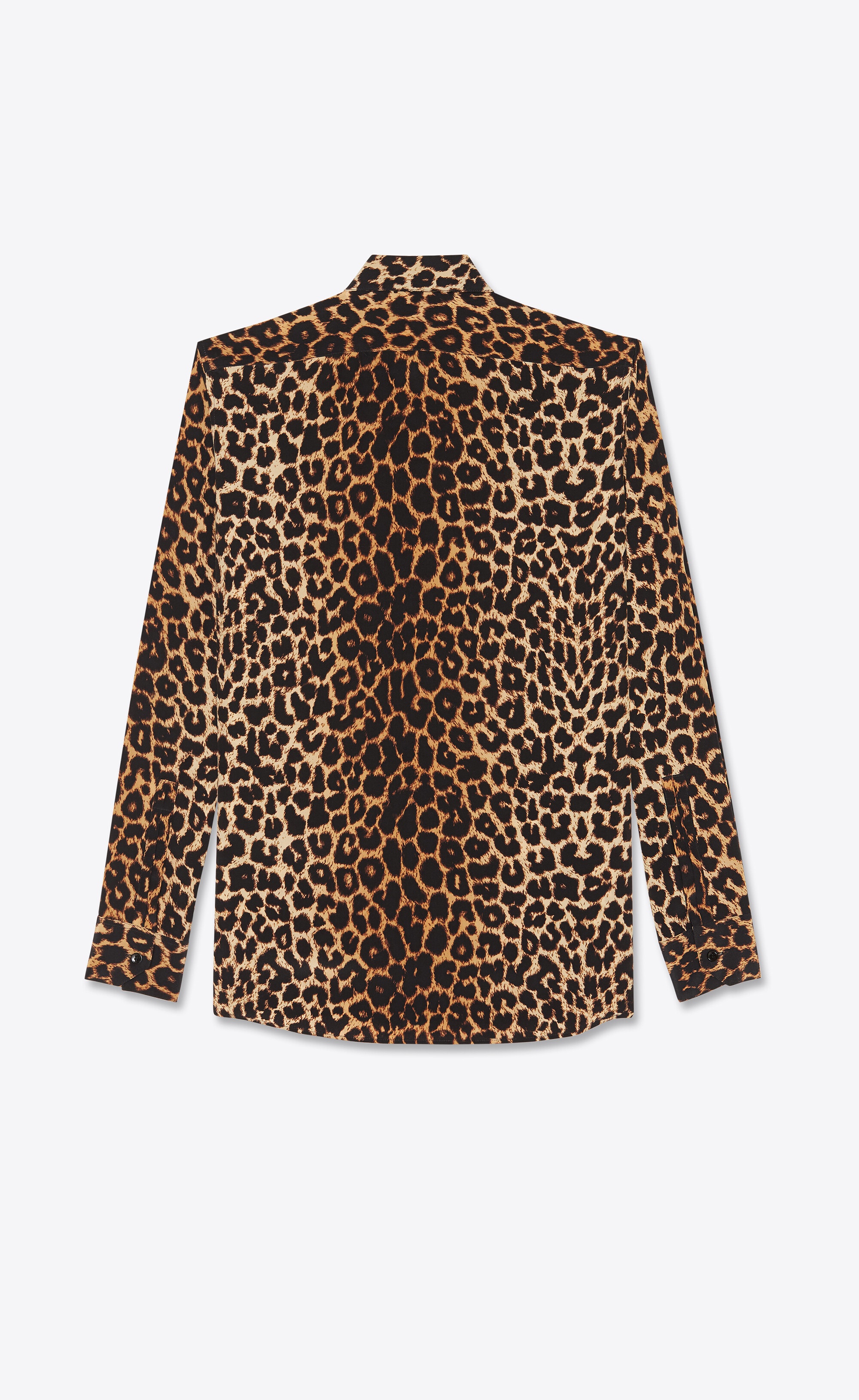 leopard-print shirt in crepe de chine - 2