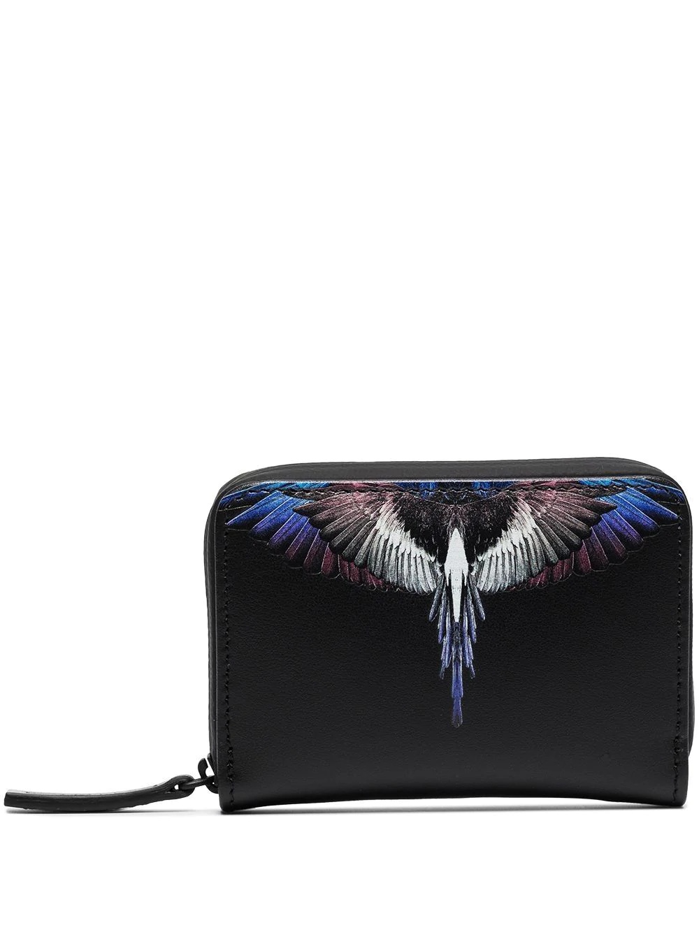 Wings print leather compact wallet - 1