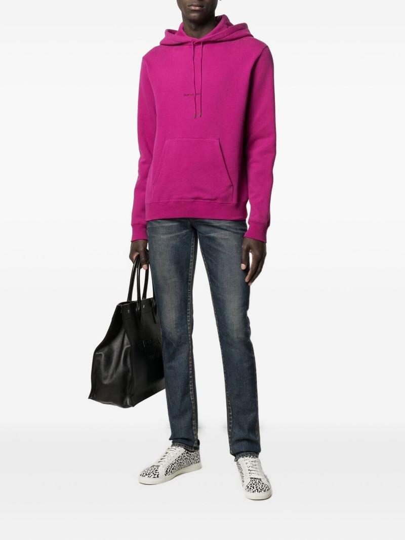 SAINT LAURENT logo-print oversized hoodie outlook