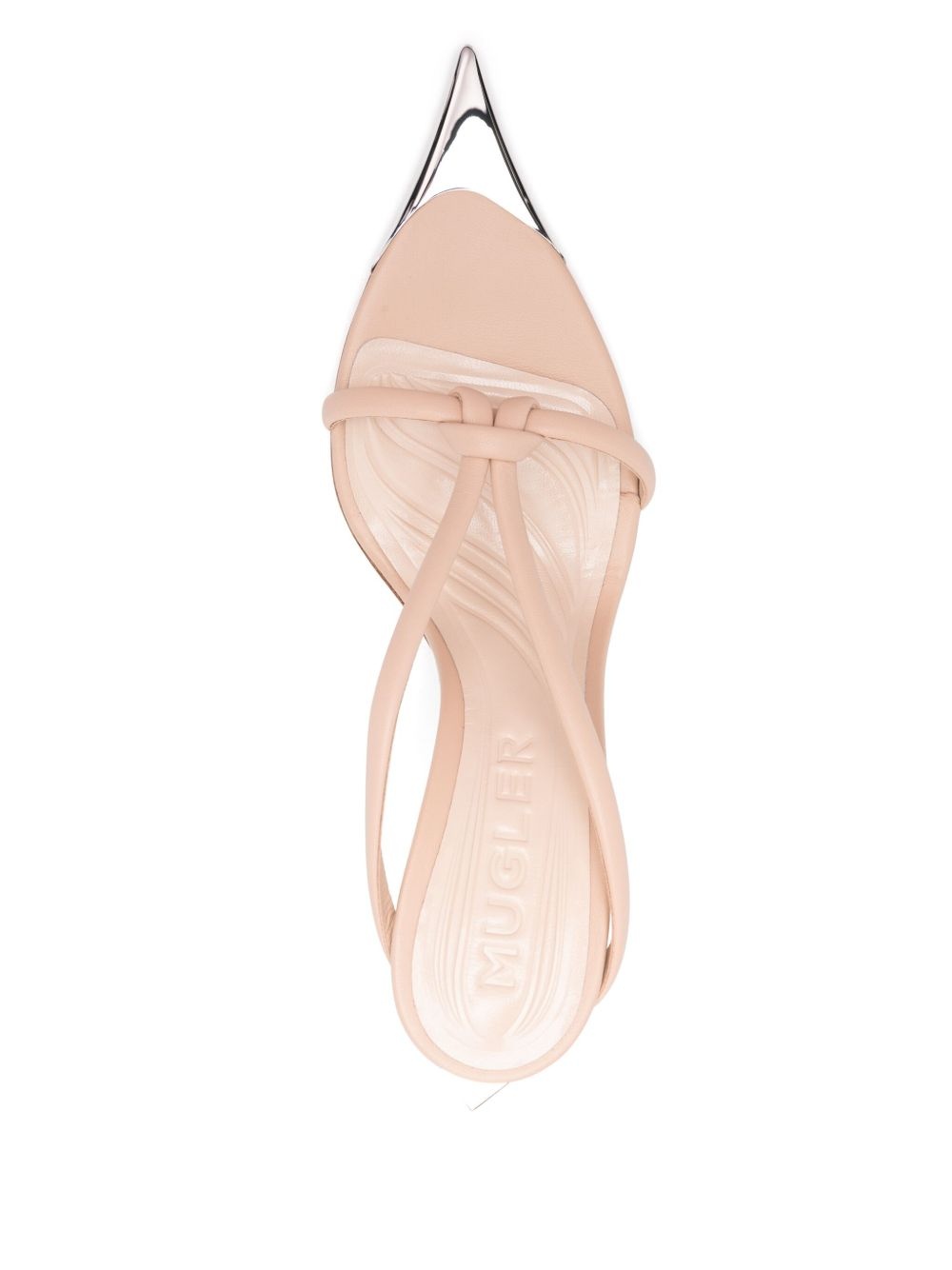 95mm leather knotted sandals - 4