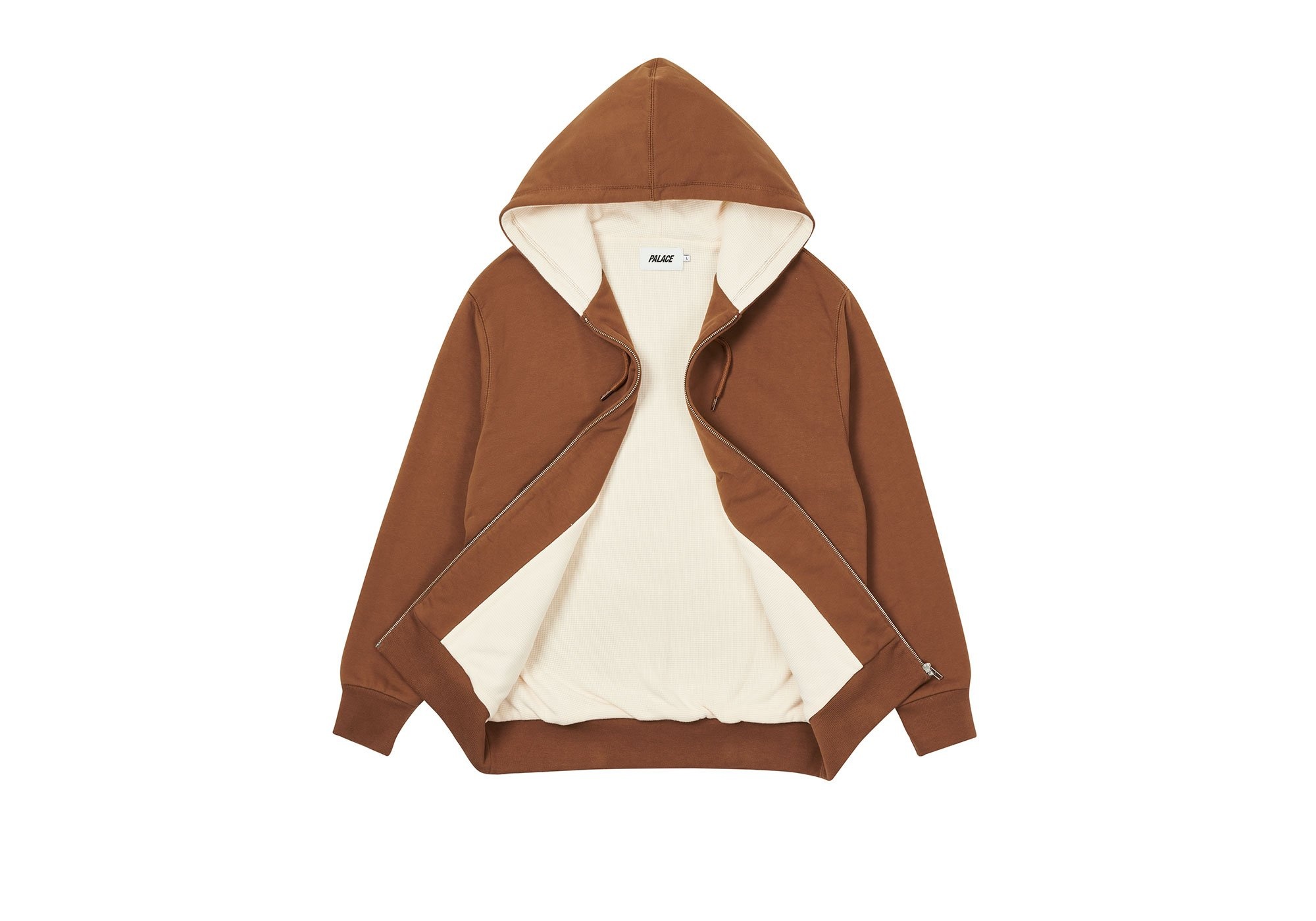 PATCH THERMAL ZIP HOOD BROWN - 3