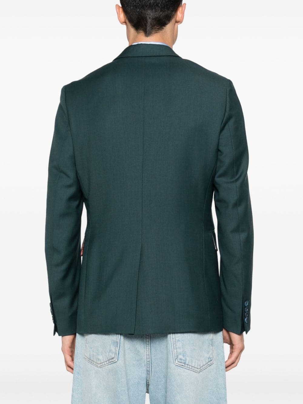single-breasted wool blazer - 4
