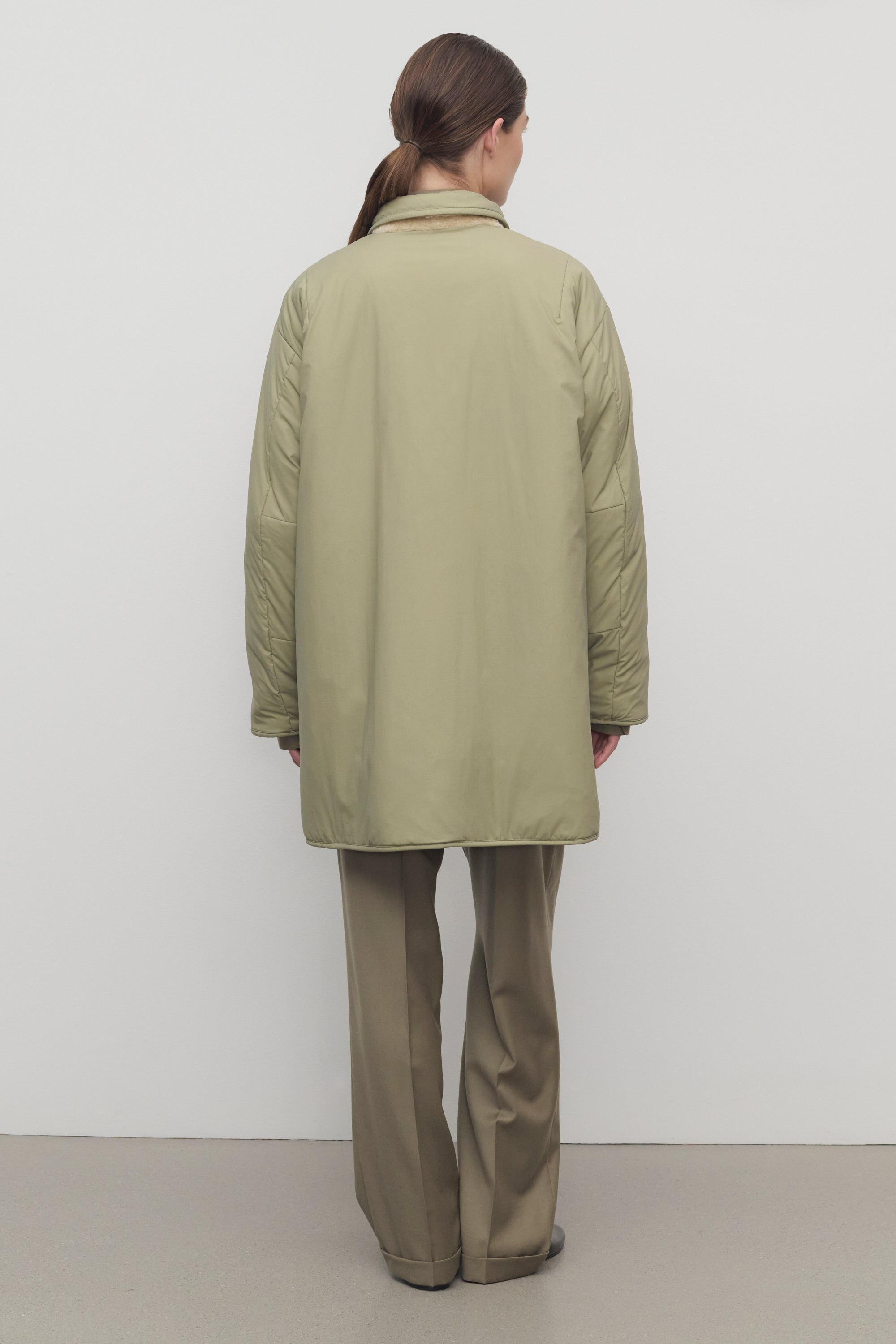 Aurelia Coat in Shearling and Nylon - 10