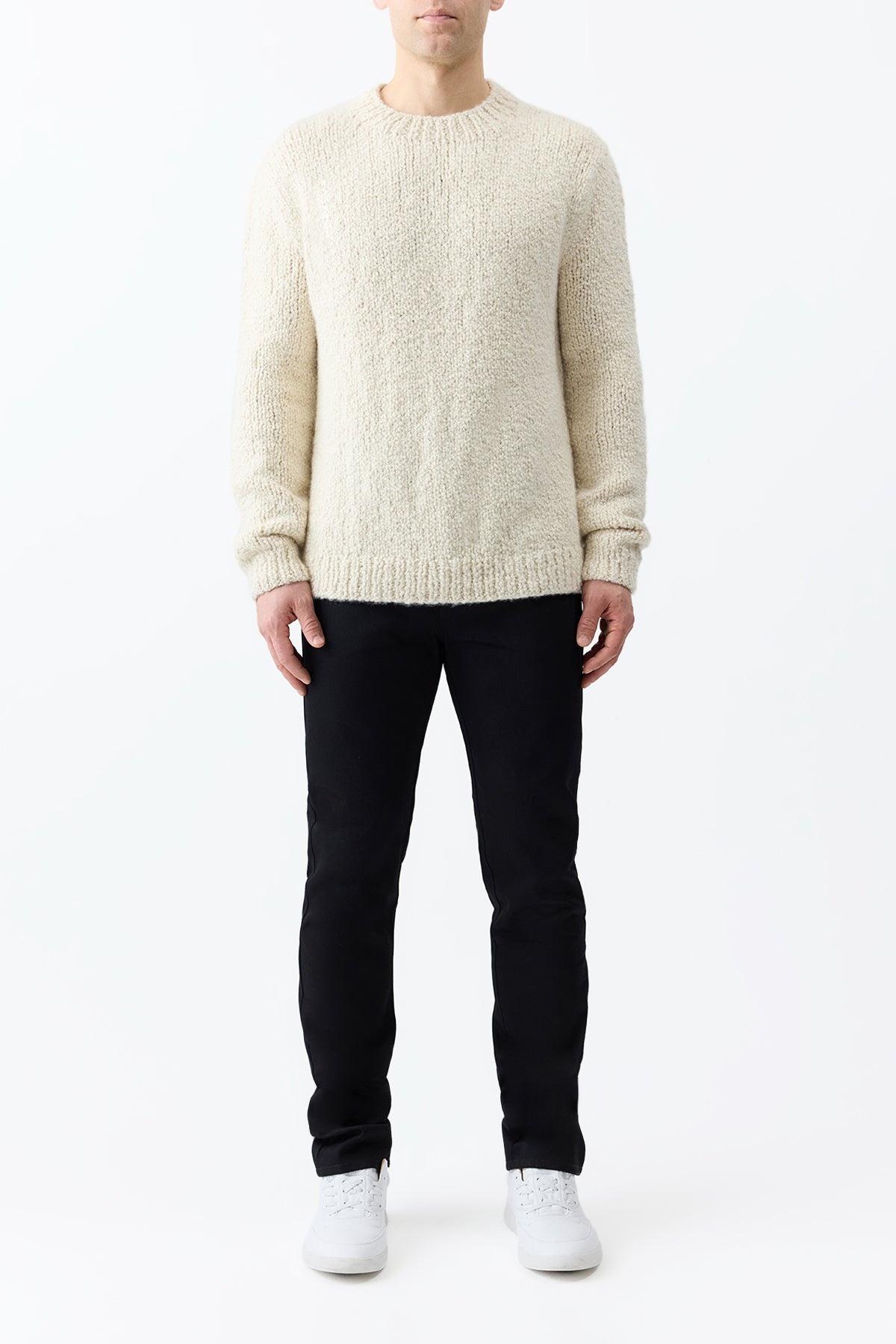 Antiope Knit Sweater in Ivory Cashmere - 3