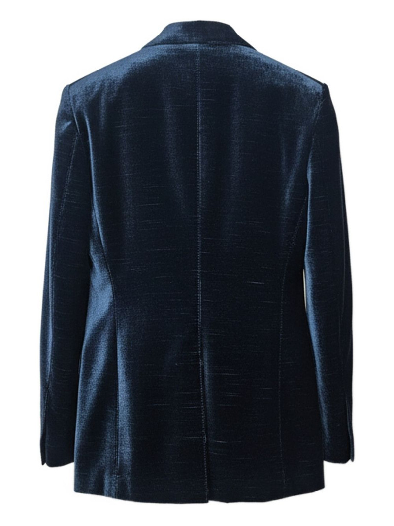 TOM FORD double-breasted velvet blazer outlook