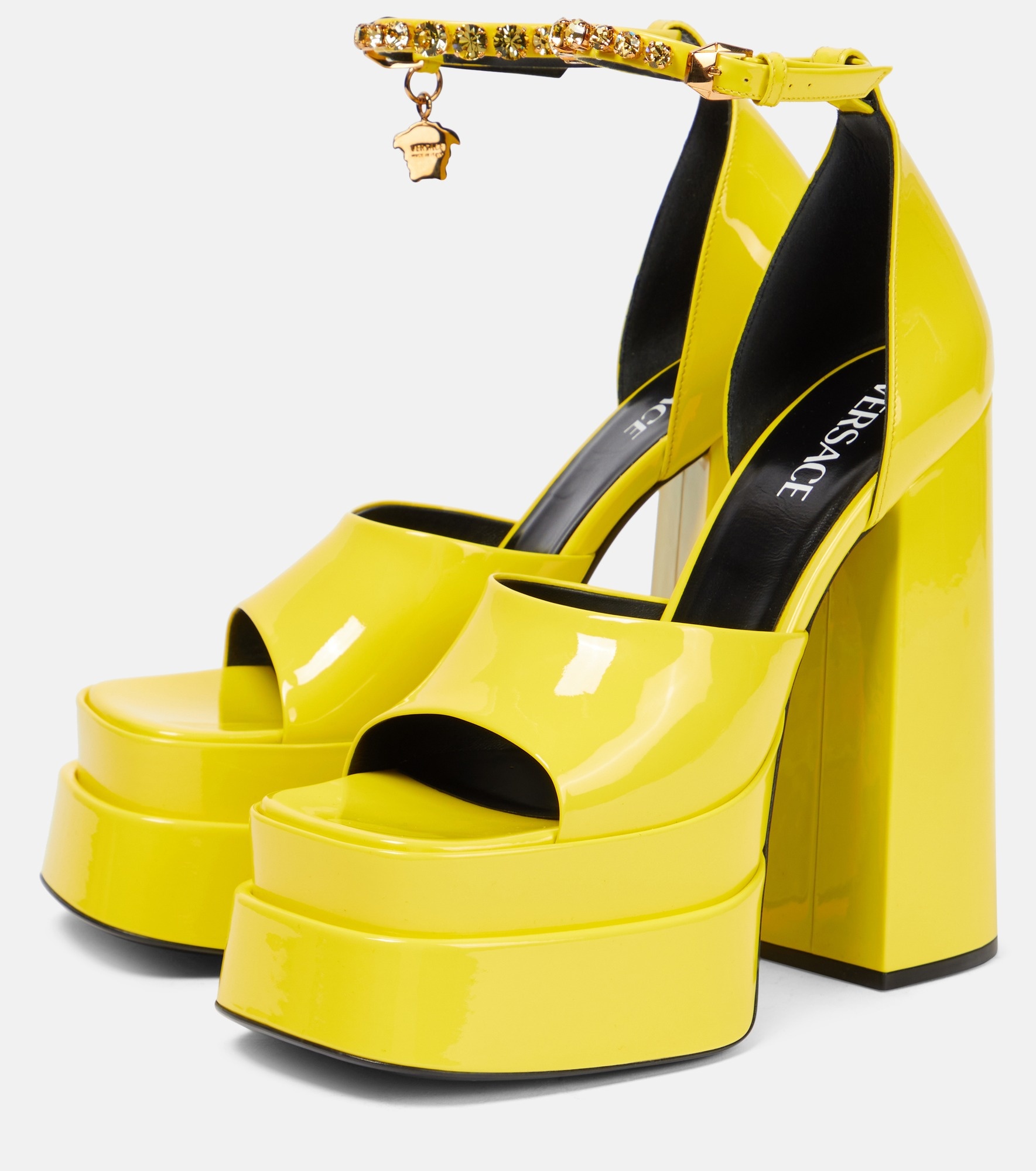 Medusa Aevitas patent leather platform sandals - 5