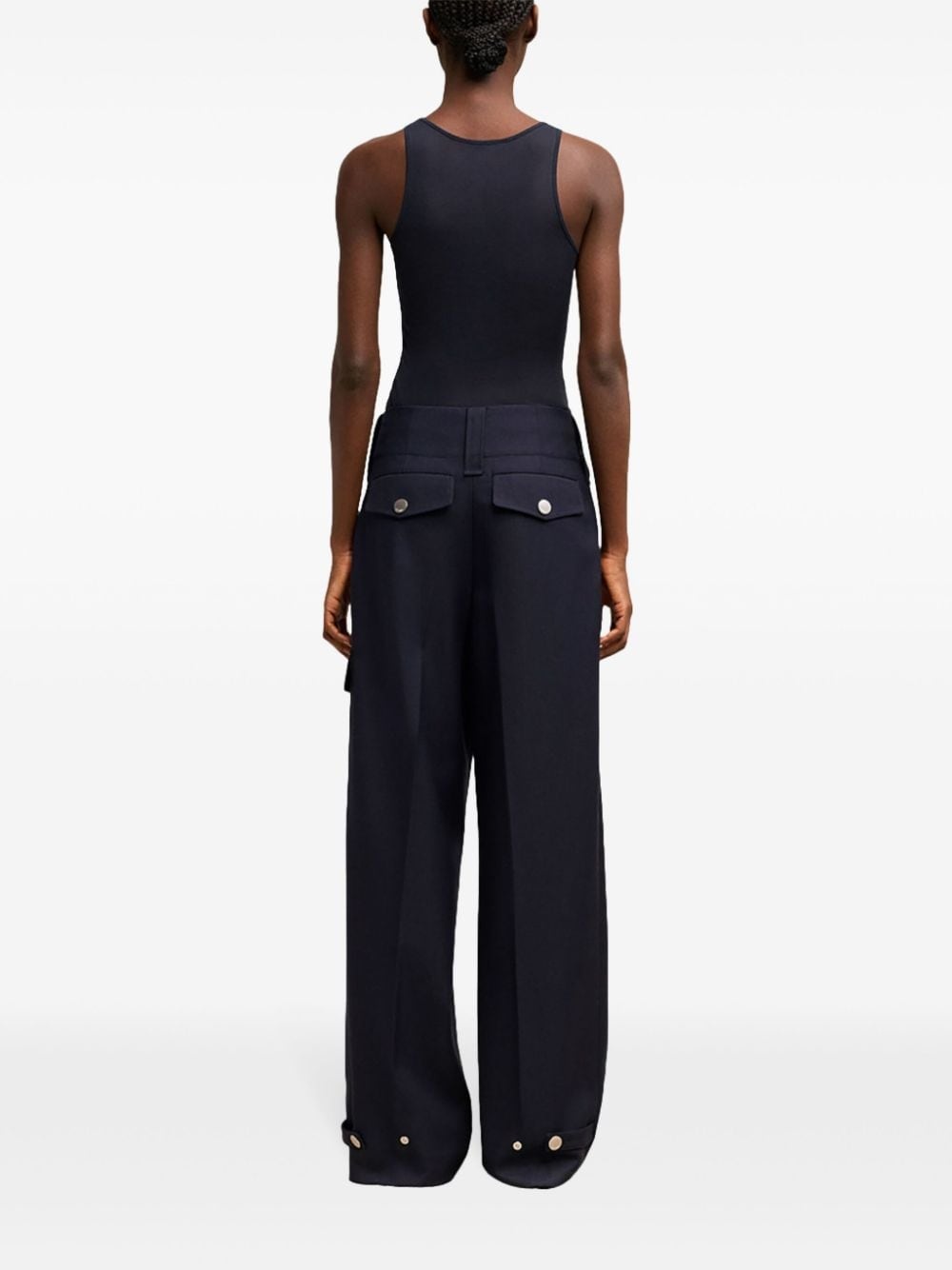 straight fit cargo trousers - 4
