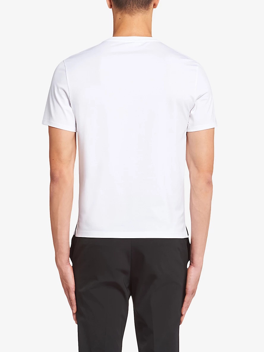 Logo-embroidered slim-fit stretch-cotton T-shirt - 4