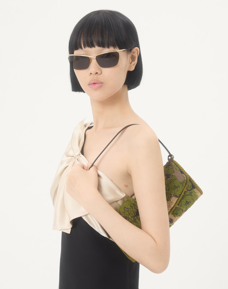 VALENTINO GARAVANI DEVAIN SMALL SHOULDER BAG IN JACQUARD LUREX FABRIC 7