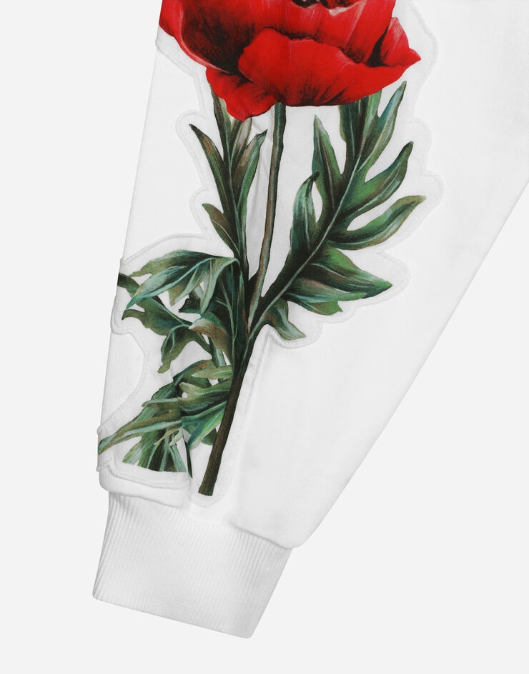 Jersey sweatshirt with poppy patch - 4