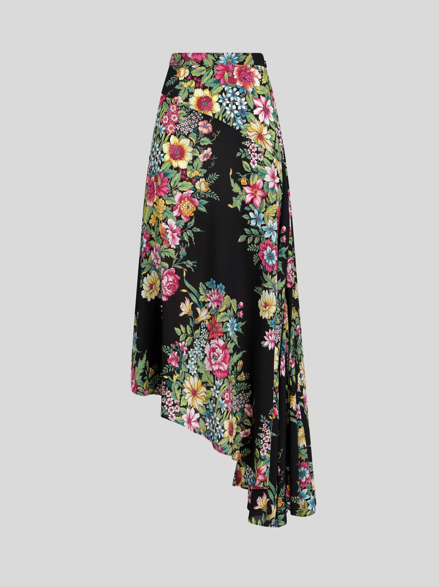 SKIRT WITH BOUQUET PRINT - 1