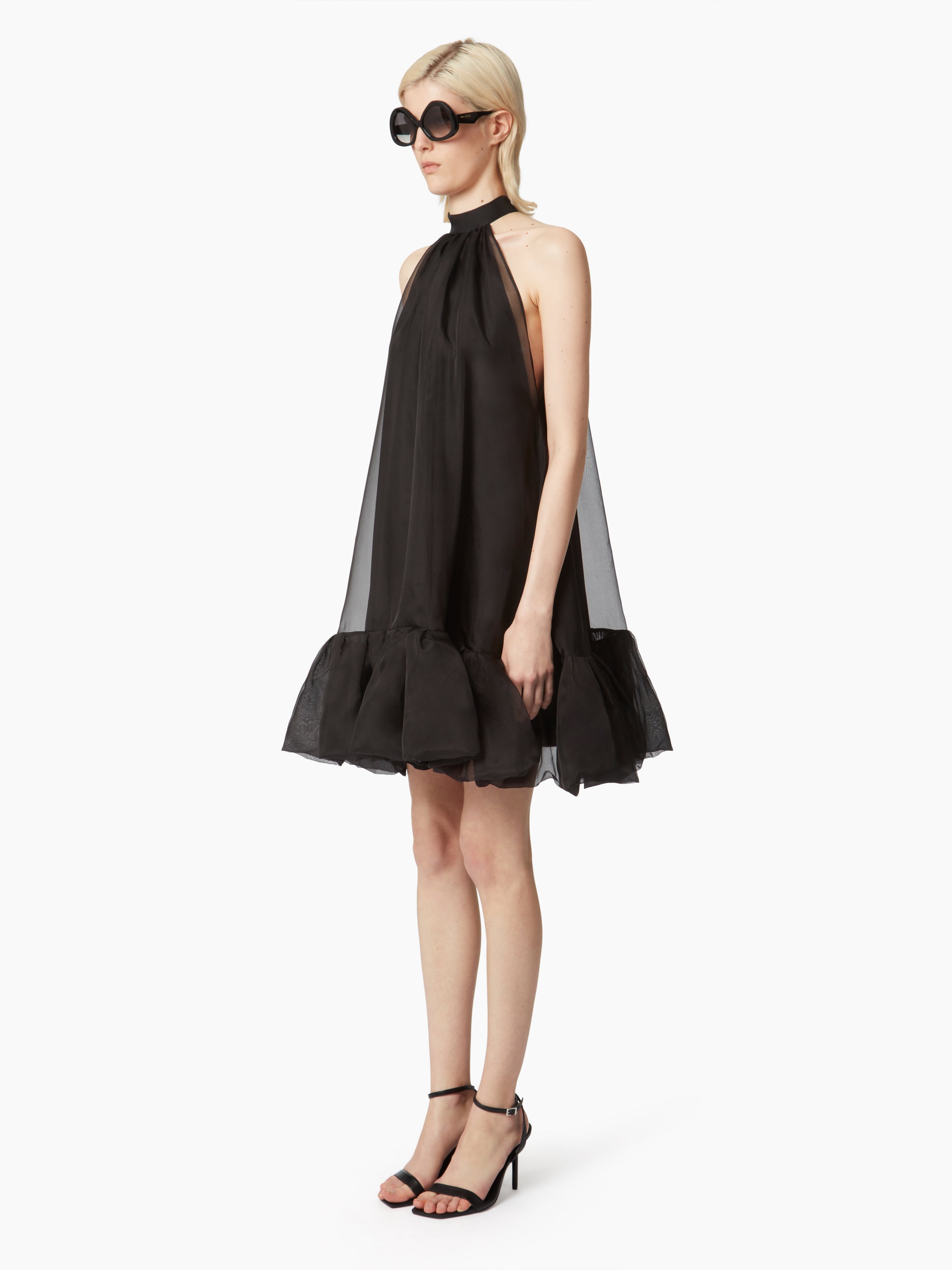 HALTERNECK MINI DRESS WITH PEPLUM - 2