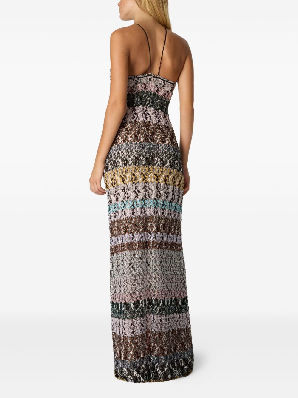crossover patterned maxi dress - 3