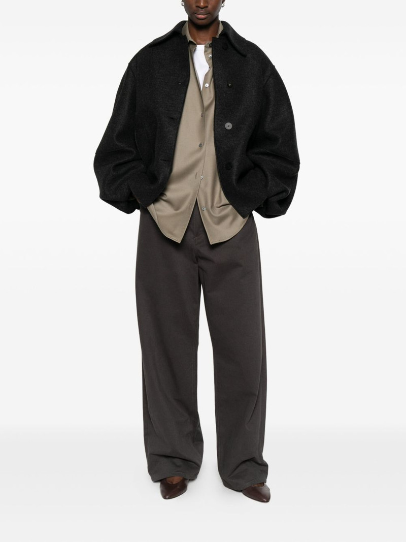 Harris Wharf London button-fastening coat outlook