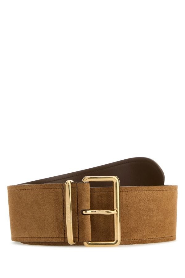 ベルト Miu Miu Camel Suede Belt Miu Miu Miu Miu Woman Camel Suede Belt | luosophy | REVERSIBLE