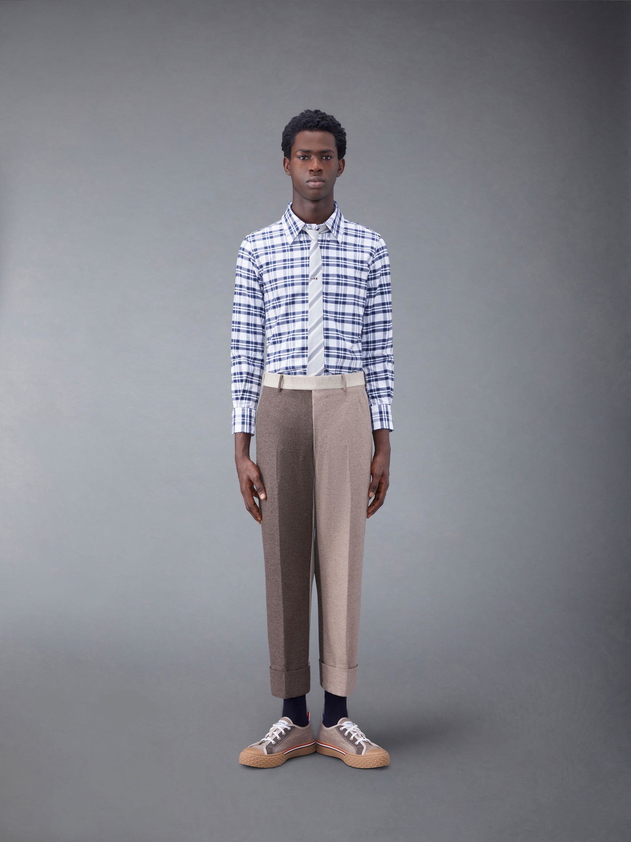 Prince of Wales Cotton Twill Check Straight Fit Shirt - 4