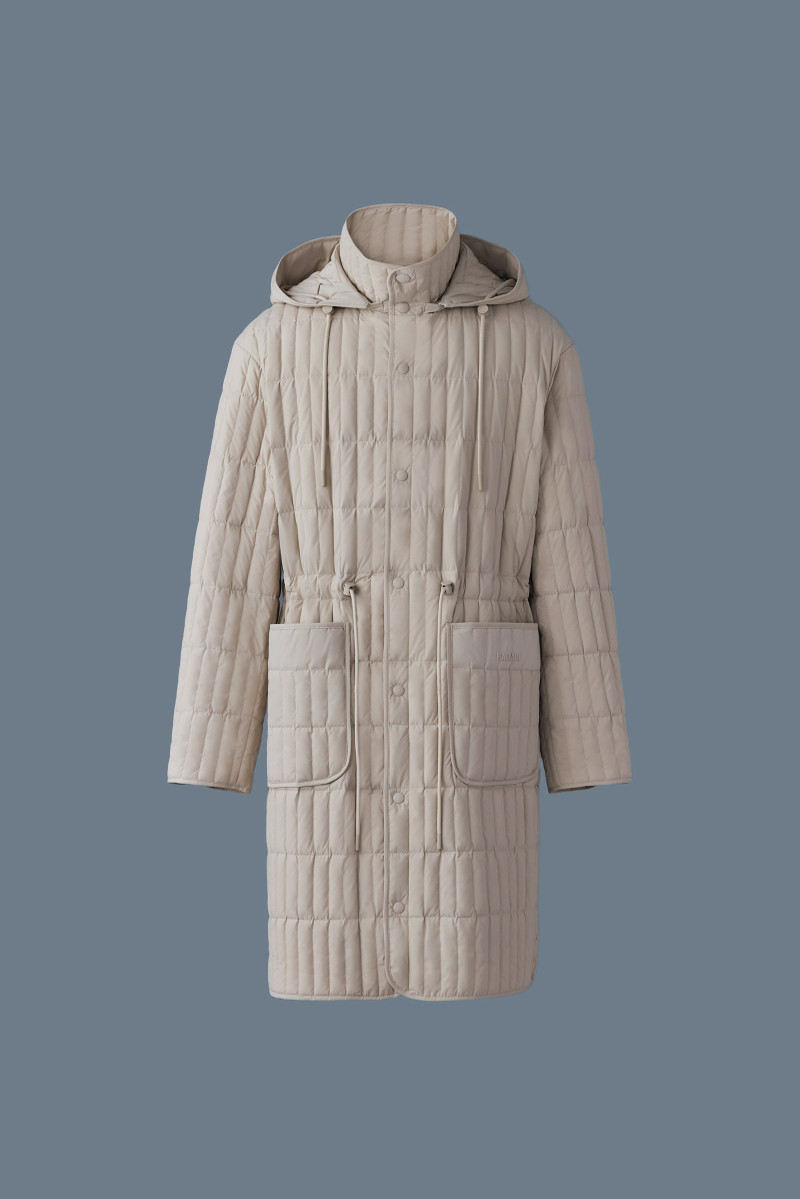 ASHER Light down vertical quilted coat 1