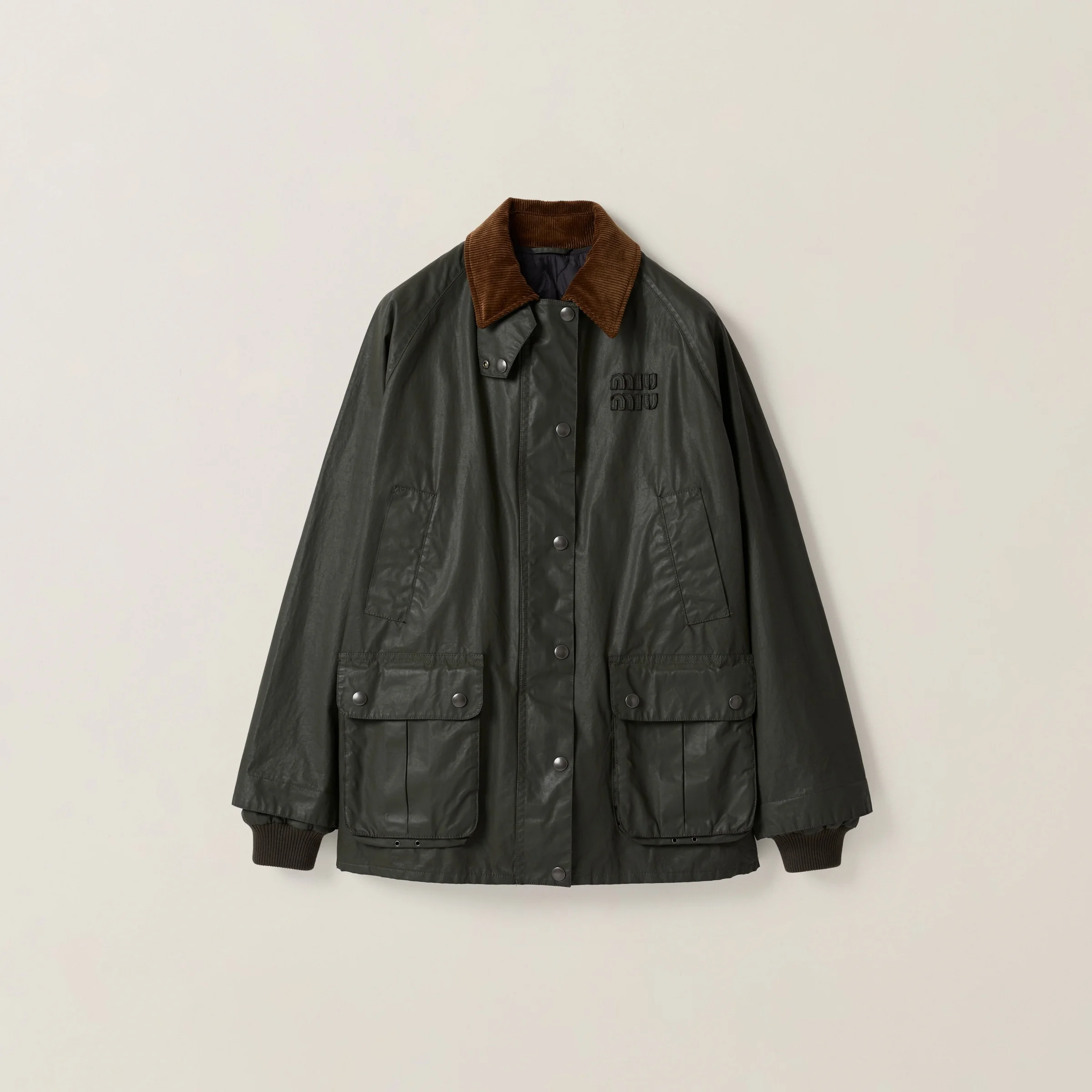 Resin-finish poplin caban jacket - 1