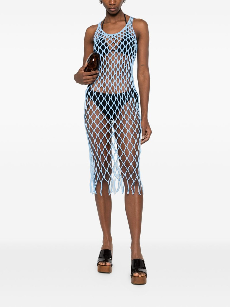 CHRISTOPHER ESBER open knit fringed dress outlook