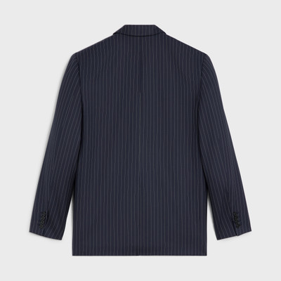 CELINE boxy jacket in striped cashmere wool outlook