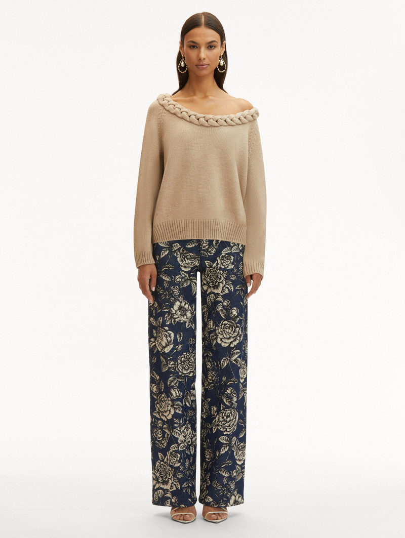 BRAIDED NECKLINE PULLOVER 3