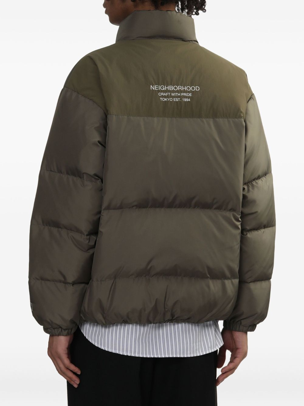 quilted high-neck jacket - 4