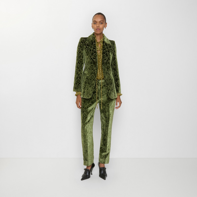 Burberry Baroque Velvet Tailored Trousers outlook