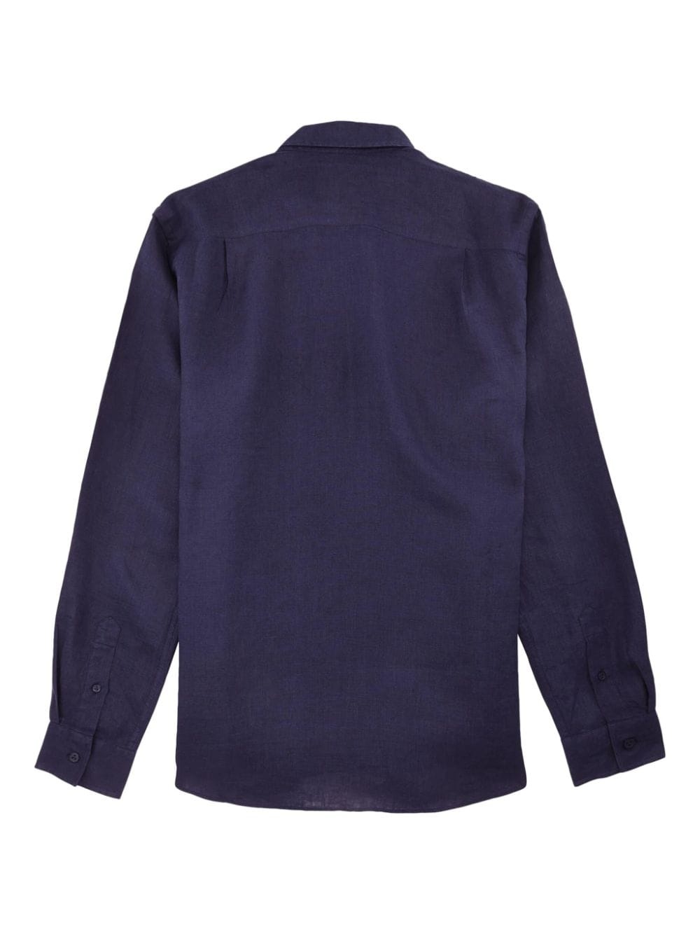logo-embroidered linen shirt - 2