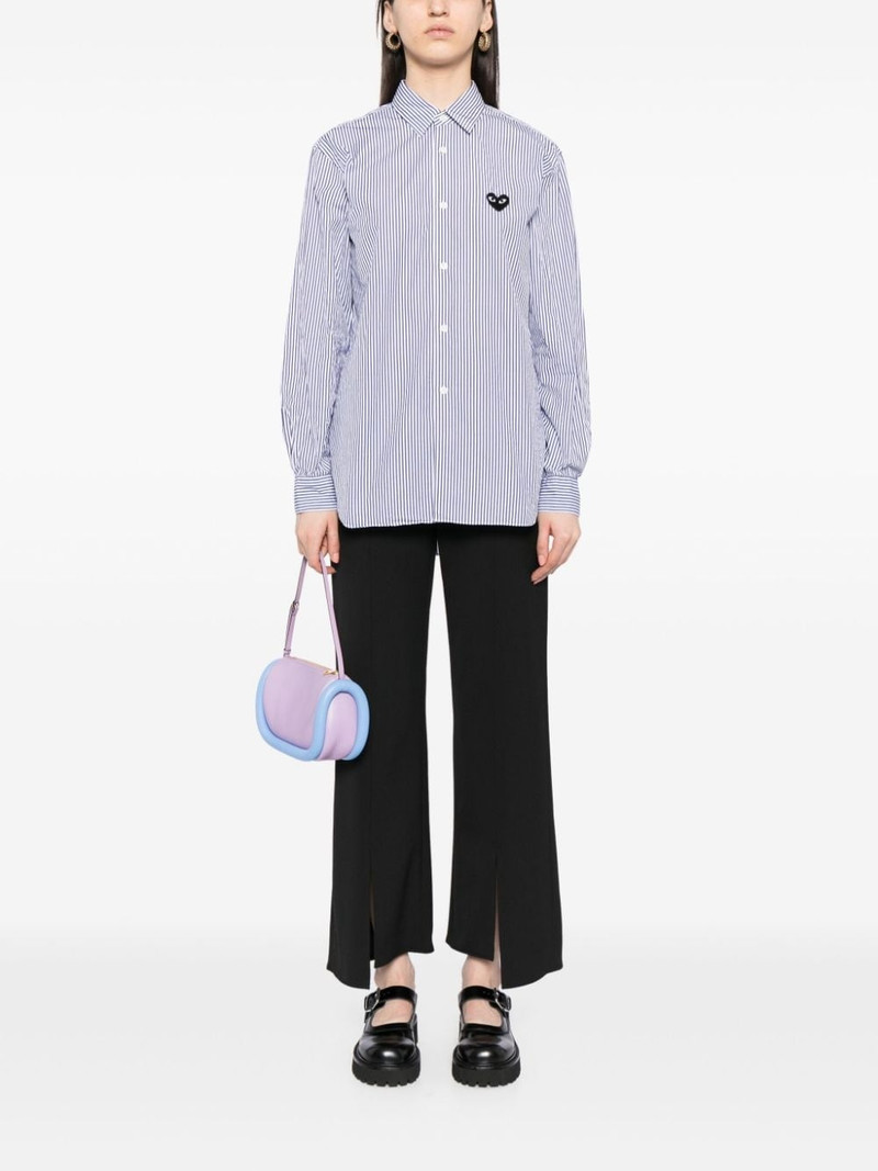 Comme des Garçons PLAY logo-patch cotton shirt outlook