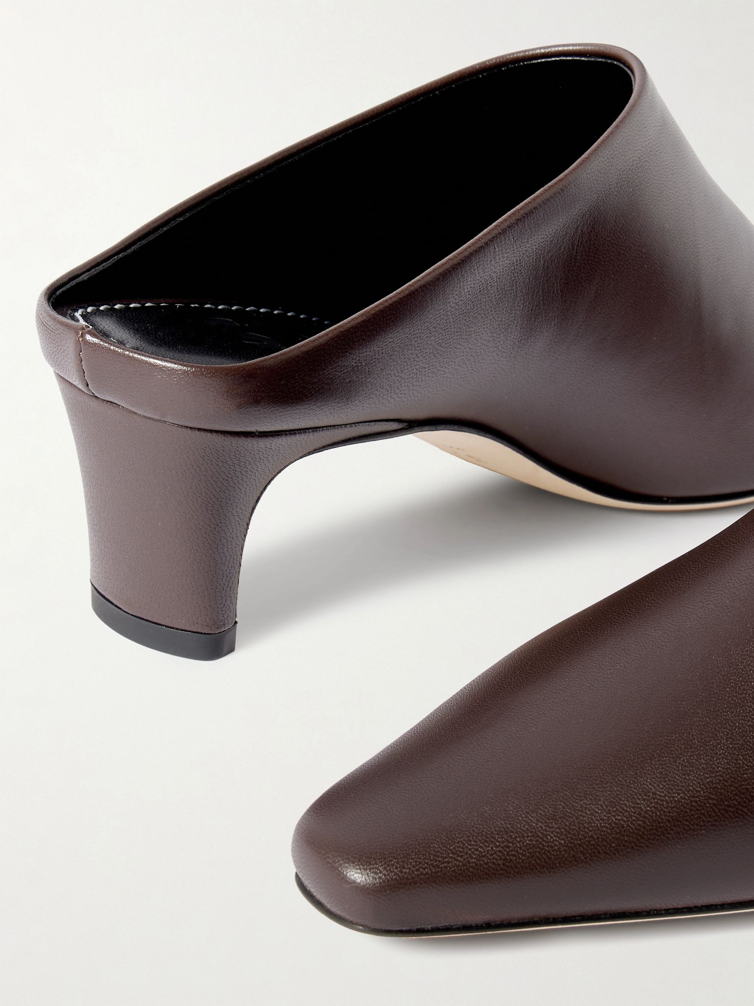 Wally leather mules Dark brown - 4