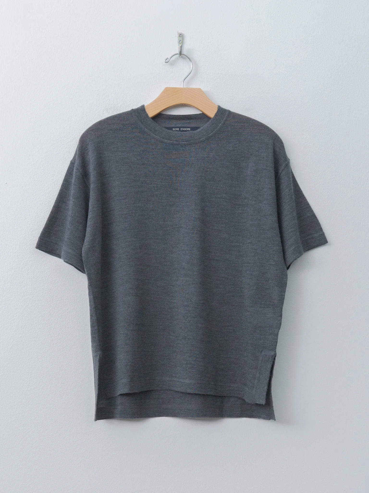 MARTA Merino Wool Tee YFI - Steel Melange - 1