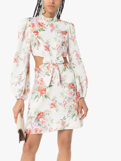 Zimmermann Bellitude floral-print cutout mini dress outlook