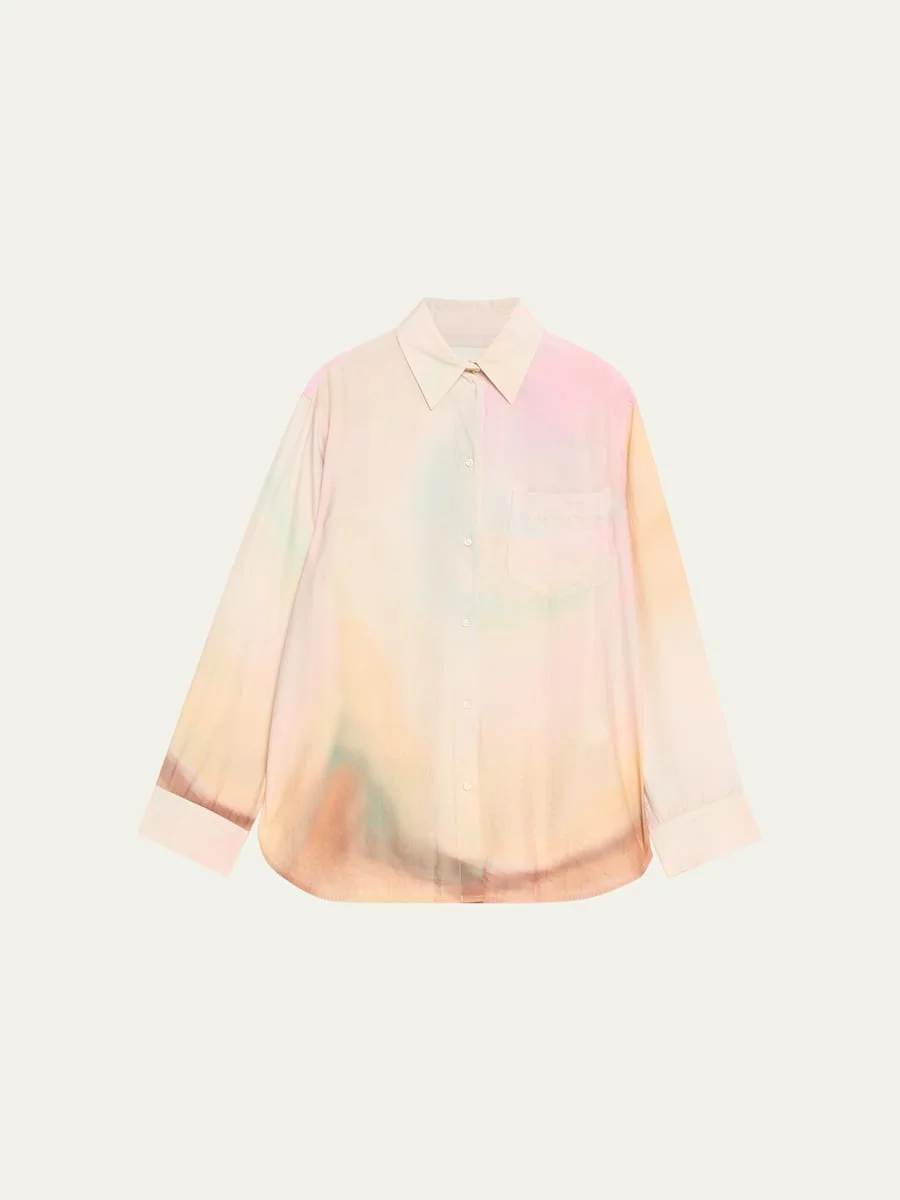 Chaska Tie-Dye Button-Front Shirt - 1